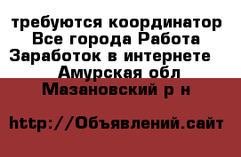 требуются координатор - Все города Работа » Заработок в интернете   . Амурская обл.,Мазановский р-н